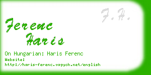 ferenc haris business card